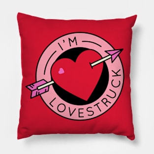 I'm Lovestruck | Cute Valentine Badge Pillow