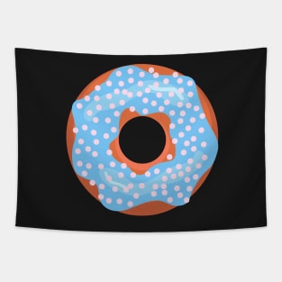 Blue donut with sprinkles. Tapestry