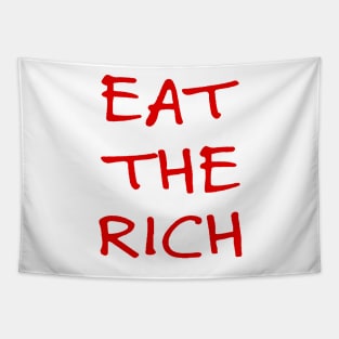 Eat the Rich Red Tapestry