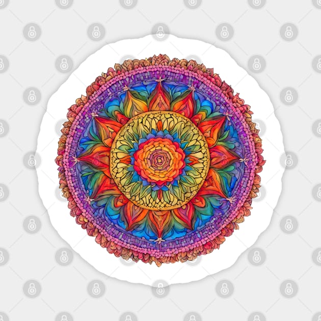 Beautiful mandala with LGBT colors Magnet by Studio468