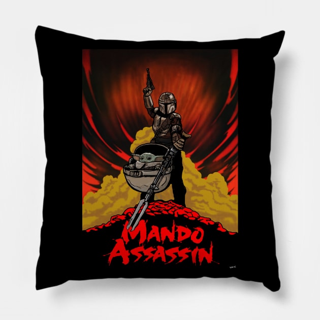 BABY CART IN PERIL Pillow by OBSUART