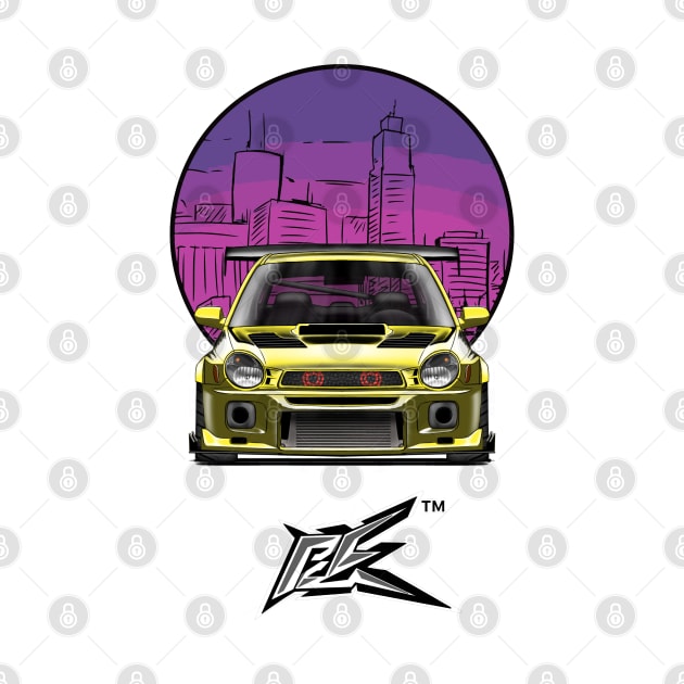 SUBARU IMPREZA WRX GC8 BUGEYE yellow by naquash