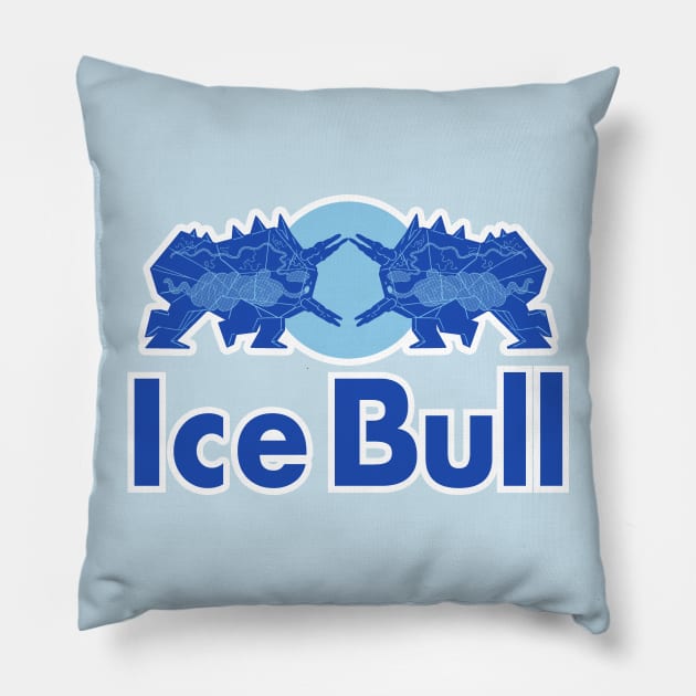 Ice Bull Pillow by cubik