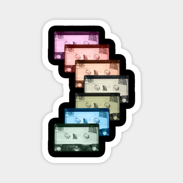 Retro Colored Cassettes Magnet by DyrkWyst