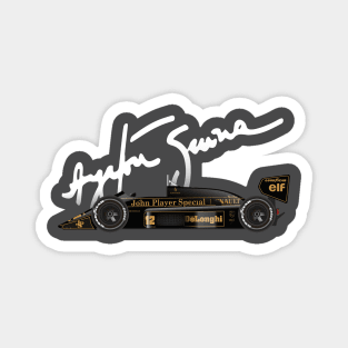 Ayrton Senna's Lotus 98T Illustration Magnet