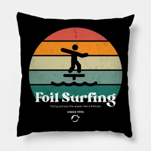 Retro Foil Surfer Pillow