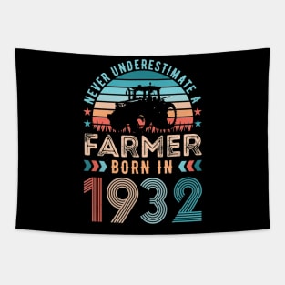 Farmer born in 1932 Farming Gift 90th Birthday Tapestry