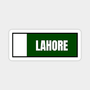 Lahore City in Pakistan Flag Colors Magnet