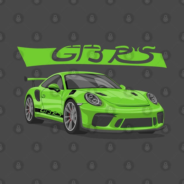 car 911 GT3 RS green by creative.z