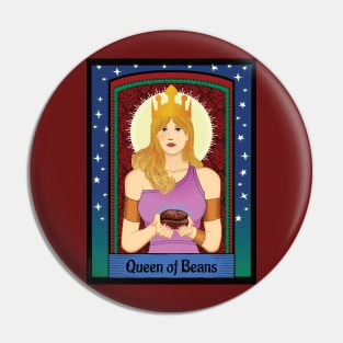 Queen of Beans Tarot Card Pin