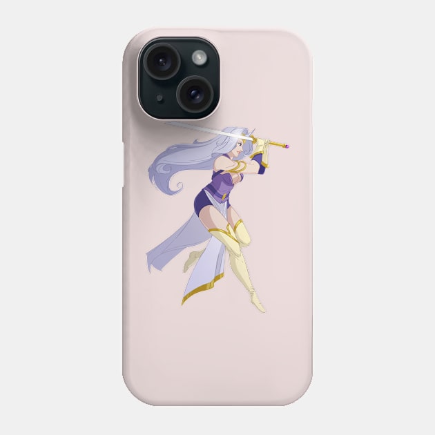 Unicorn Warrior Lady Phone Case by capnflynn