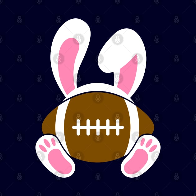 Football Easter bunny with rabbit ears bunny feet by Hobbybox