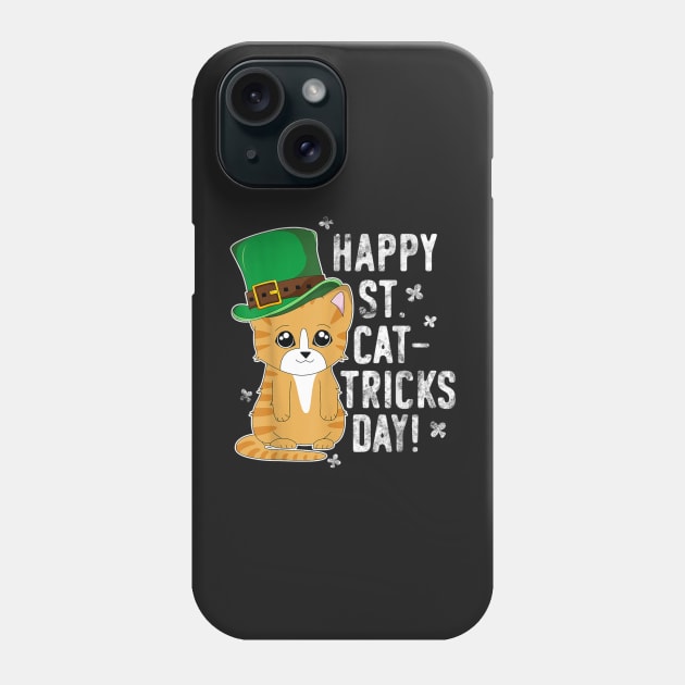 Happy St Patricks Day Cat Kitten Cattys Catricks Phone Case by GWCVFG