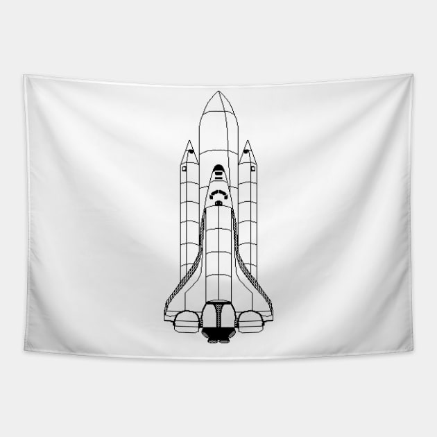 Pixel Art: Space Shuttle Tapestry by probadger