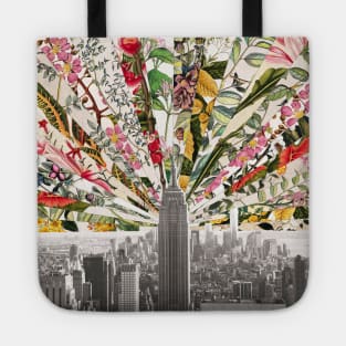 Vintage Blooming New York Tote