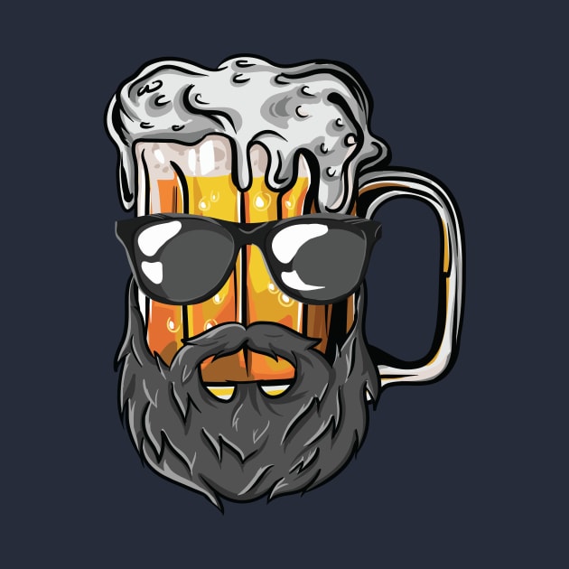 Funny Craft Beer Drunk Uncle Beard Bearded Druncle by Freid