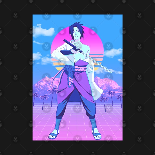 Sasuke vaporwave by San Creative