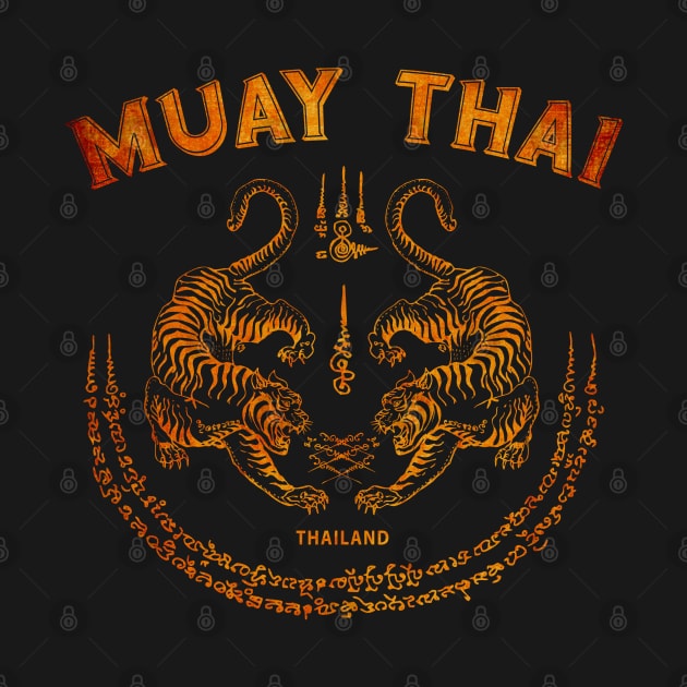 Muay Thai Tiger Sak Yant Tattoo Kickboxing Thailand by VintCam