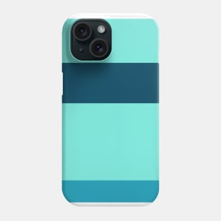 A prime arrangement of Ice, Tiffany Blue, Water Blue and Midnight Green (Eagle Green) stripes. Phone Case