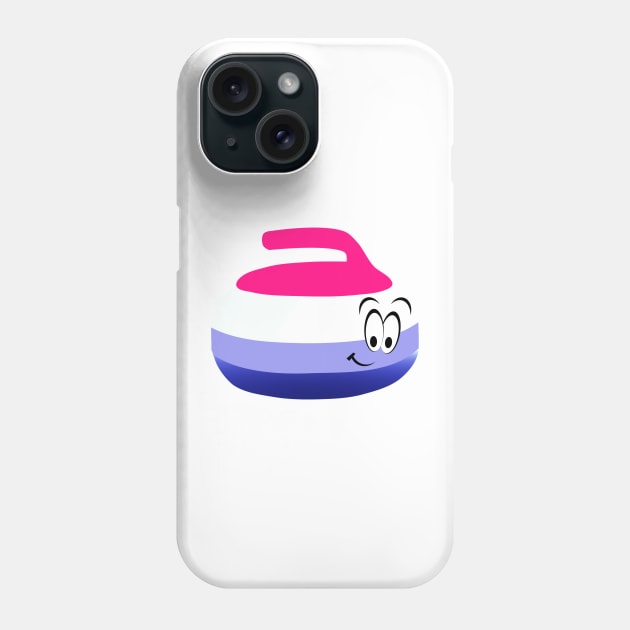 Curling Rock Curler Stone Cute Phone Case by Little Duck Designs