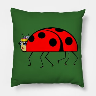 A Queen Lady Bug Crowned Pillow