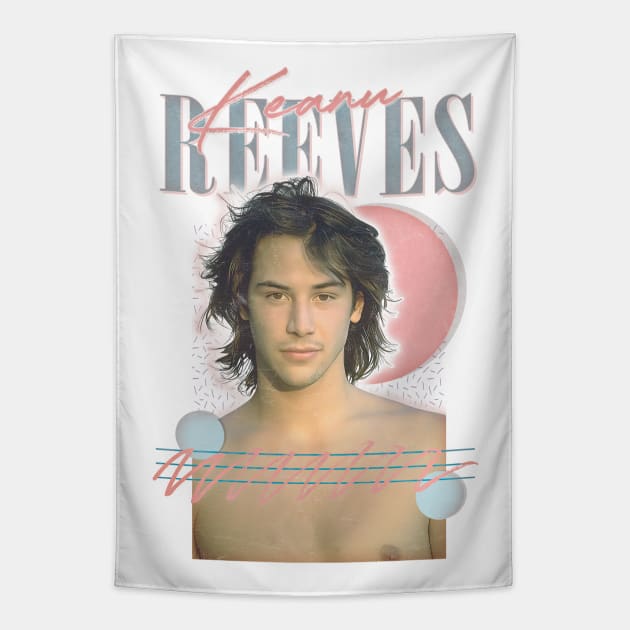 Keanu Reeves ---- Retro 90s Aesthetic Tapestry by DankFutura