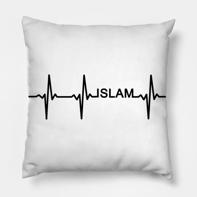 Heartbeat Islam Pillow by Hason3Clothing