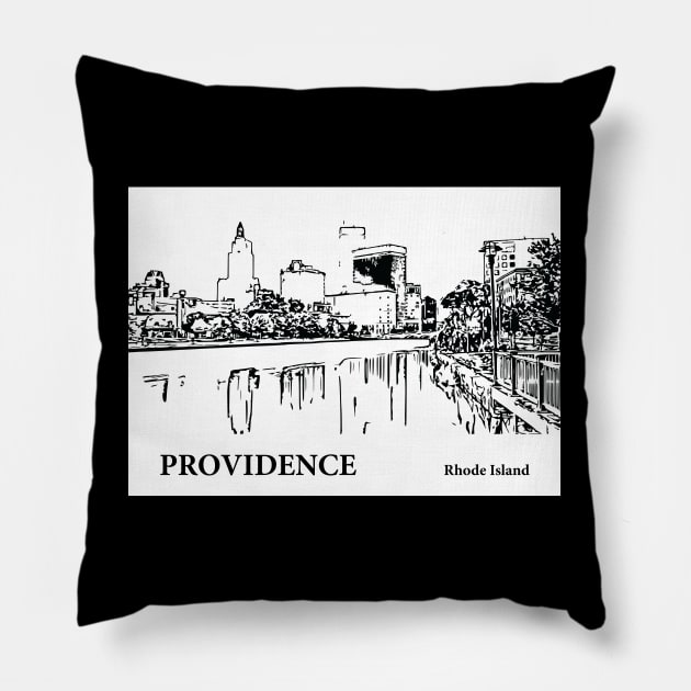 Providence - Rhode Island Pillow by Lakeric