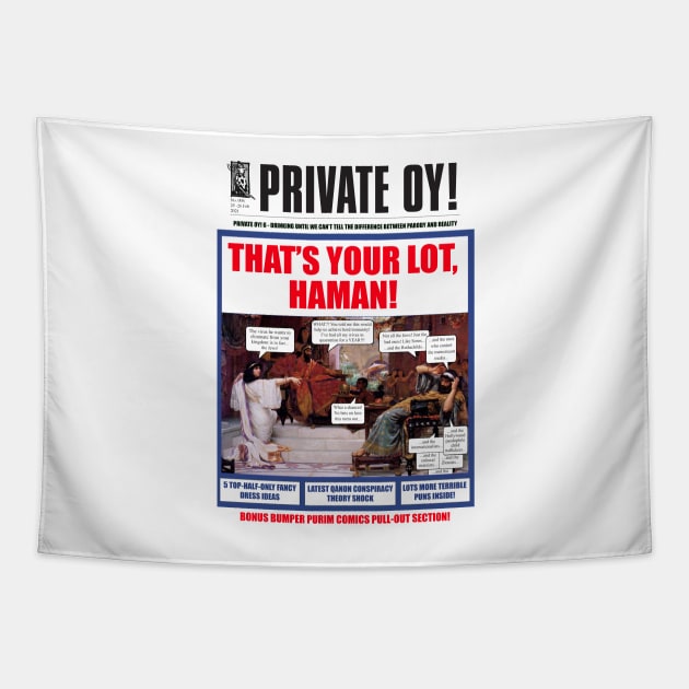 Private Oy! Purim Cover Tapestry by TillaCrowne