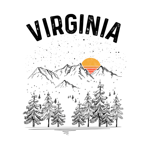 Virginia State Vintage Retro by DanYoungOfficial