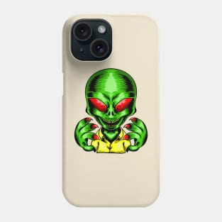 alien red nails Phone Case