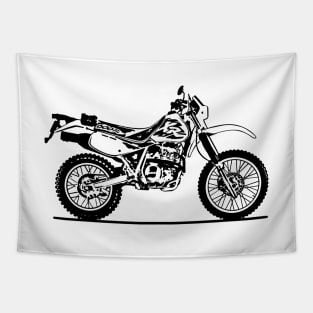 XR600R Motorcycle Sketch Art Tapestry