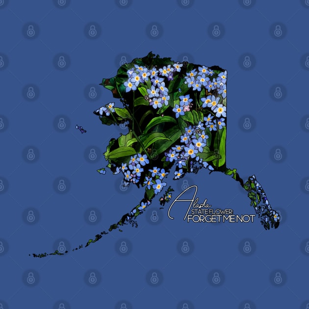 Alaska Forget me Nots with Text by Heather Dorsch Creations