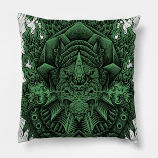 Green Rhino Pillow