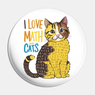 I love math and cats Pin