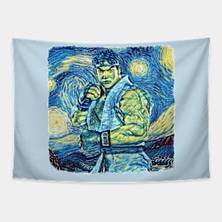 Street Fighter Van Gogh Style Tapestry