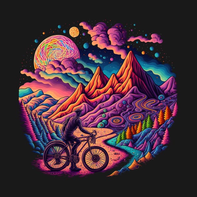 Bicycle Day 1943 | Colorful Psychedelic Art by Trippinink