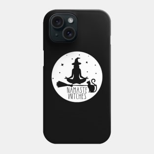Namaste Witches Yoga Halloween With Cat Phone Case
