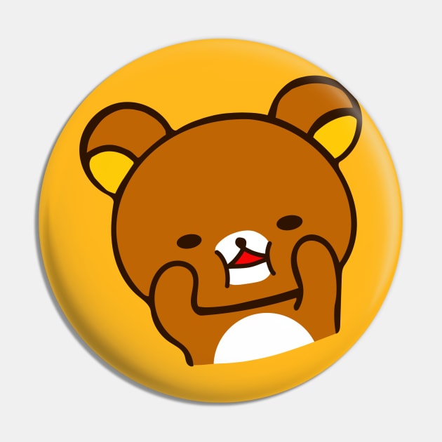 Rilakkuma Scrunchy Face Pin by Pinksweet