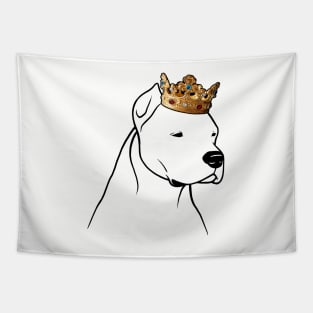 Dogo Argentino Dog King Queen Wearing Crown Tapestry