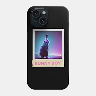 Bunny Boy Card Design in Minimal Grunge Style Phone Case