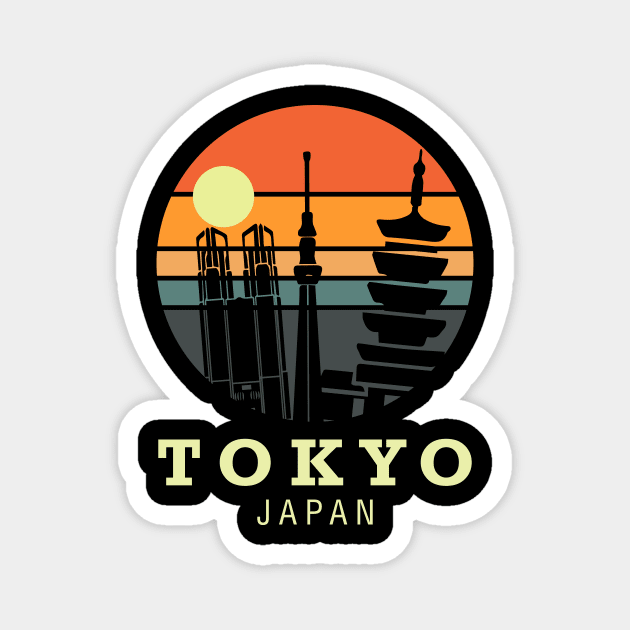 Tokyo Japan Landmarks Magnet by Fusion Designs