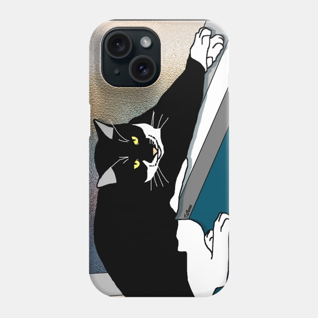 CUTE Tuxedo Cat resting on the window sill  Copyright TeAnne Phone Case by TeAnne