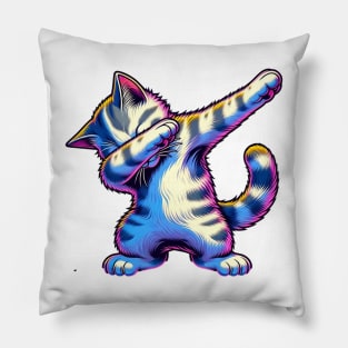 Cute Dabbing Cat Pillow