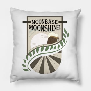 Moonbase Moonshine Vintage Beer Label Pillow