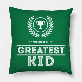 Worlds Greatest KID / Awesome Charismatic EPIC Matching Design Family Gift Idea Pillow