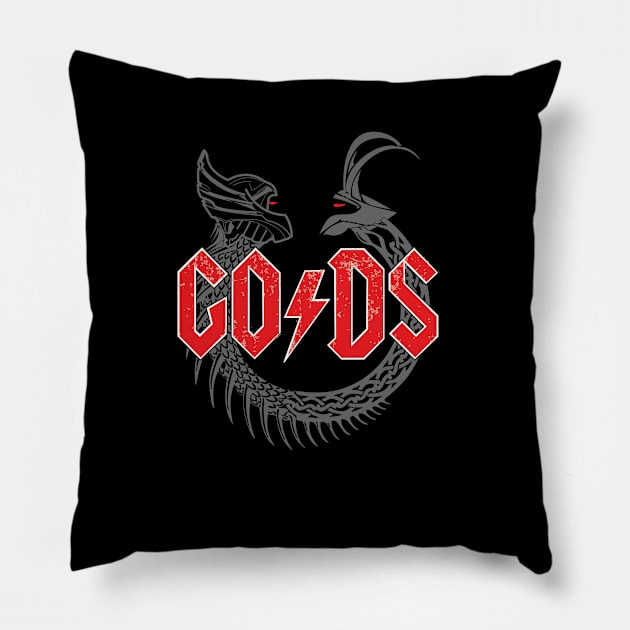 Gods And Thunders Pillow by Samiel