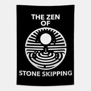 The Zen of Stone Skipping Stone Skipping Skimming Tapestry