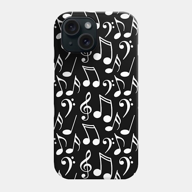 Cool Musical Note Pattern Phone Case by BF Patterns