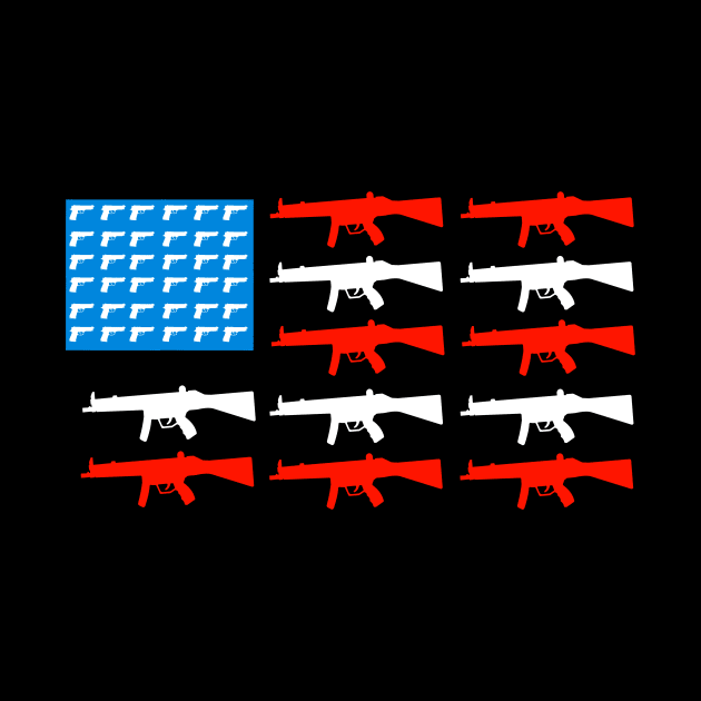 Guns Flag USA Gun Owners Gun Rights by Foxxy Merch